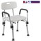 Flash Furniture 14-1/2" L, Rubber, Aluminum, White Adjustable Bath Chair DC-HY3520L-WH-GG - alternate 2